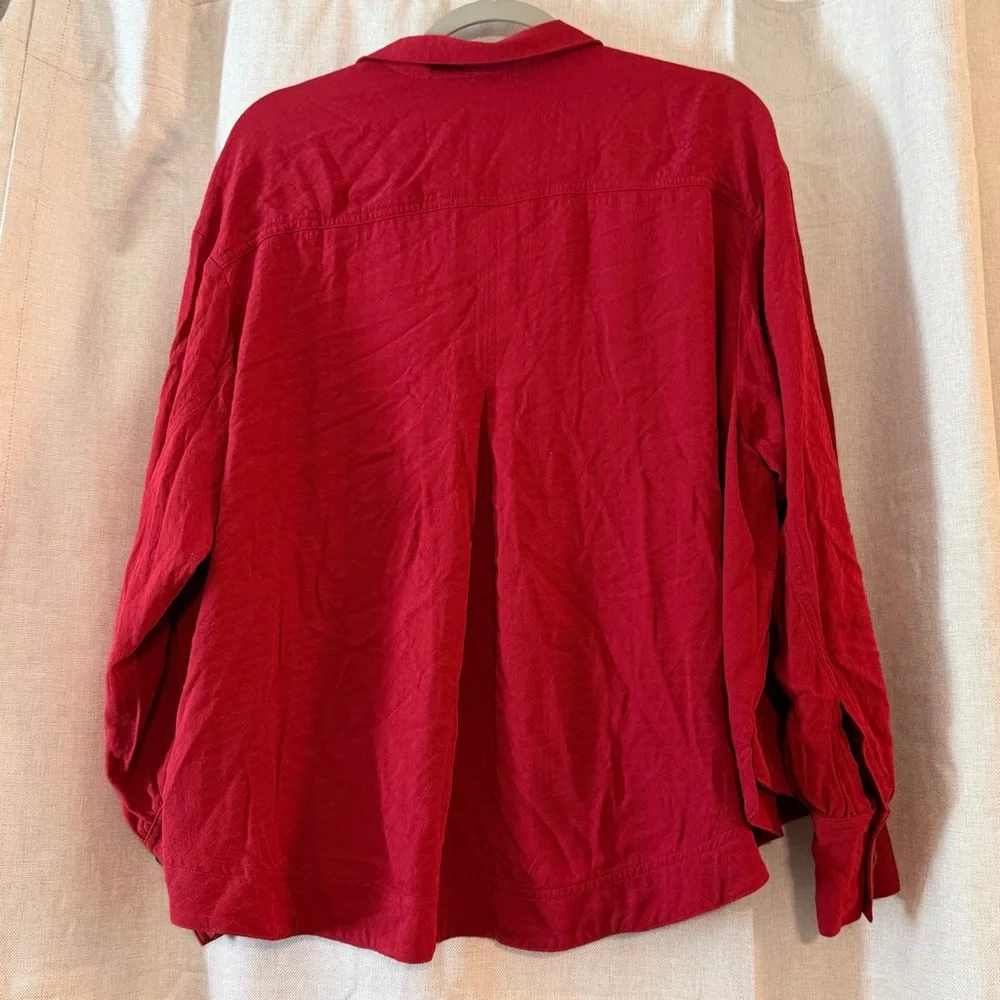 NEW Free People Erin's Jacquard Oversize Button Front Top